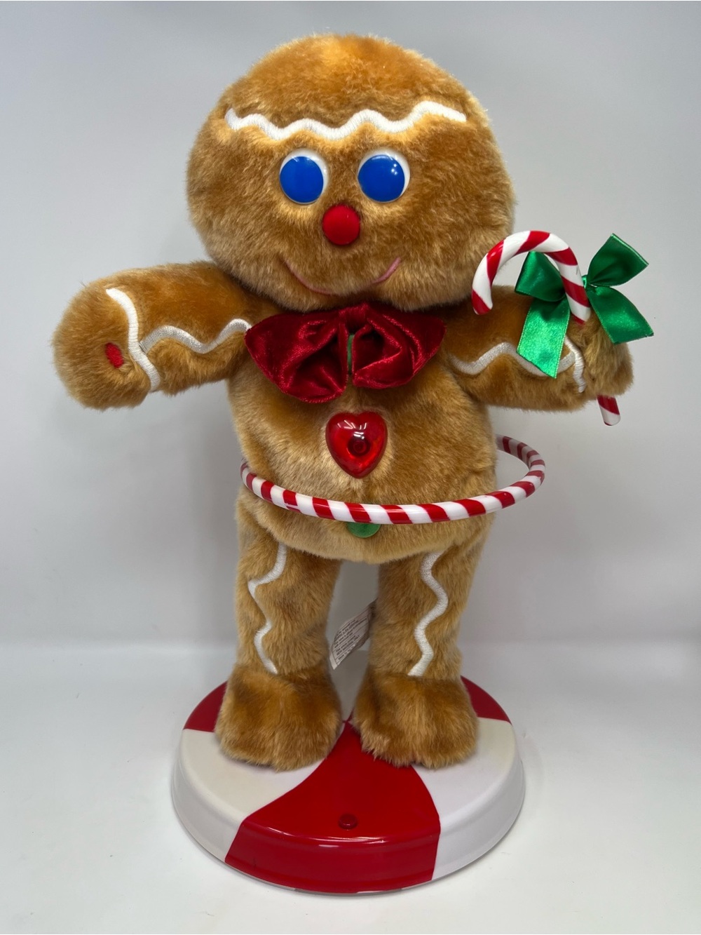 Gemmy Vintage RARE Twistin' Gingerbread Man Animated Musical Christmas Hula